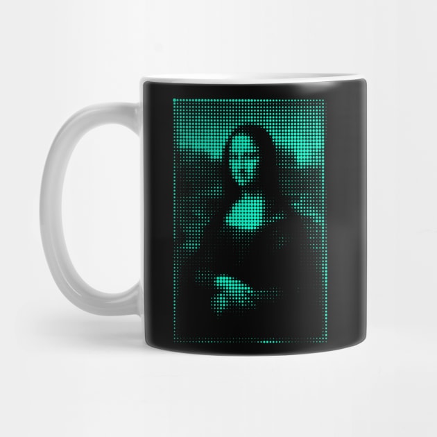 Mona Lisa Da Vinci Dots Graphic Design by okpinsArtDesign